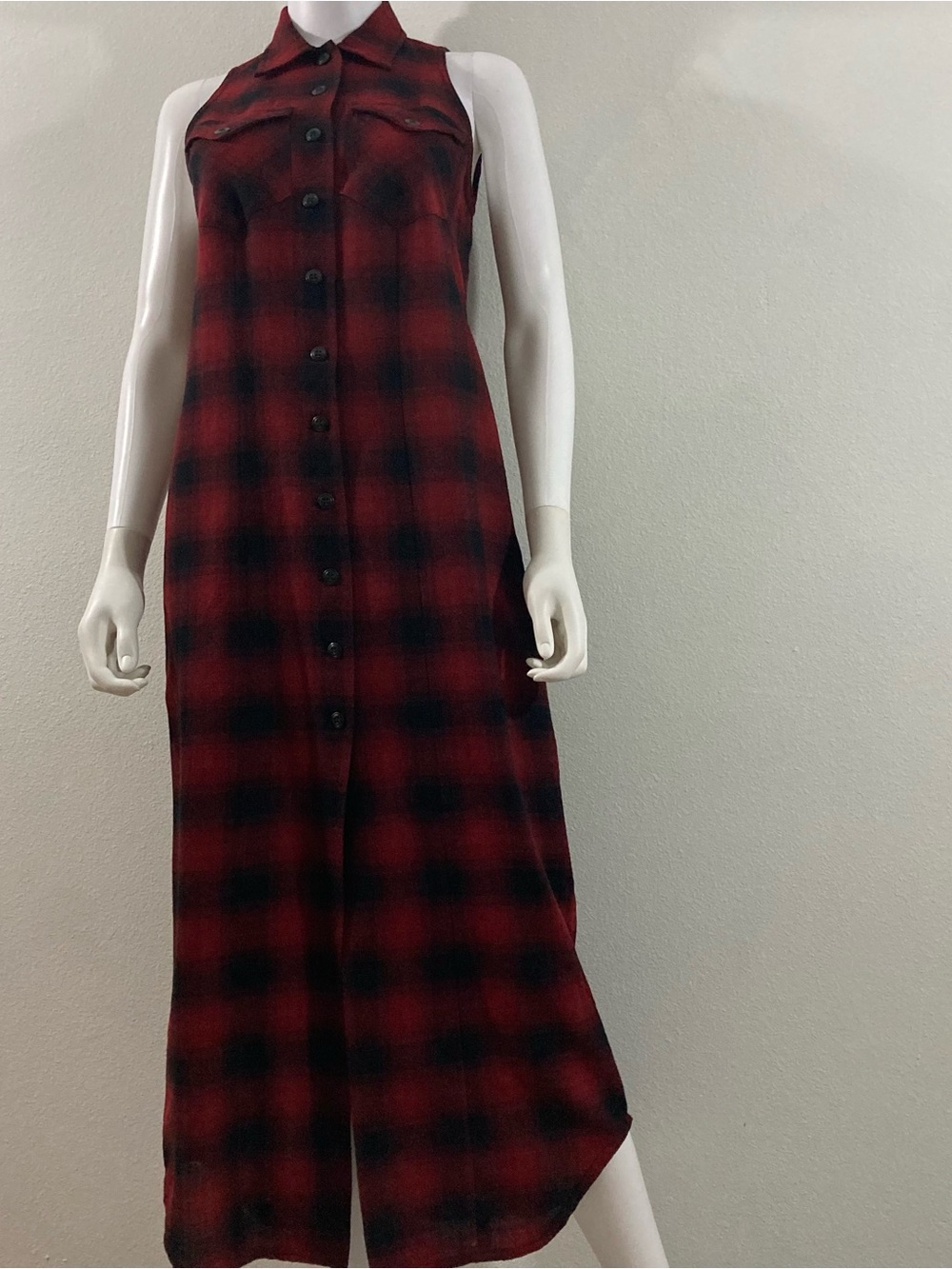 Ralph Lauren Country Vintage Plaid Wool Maxi Dress Women's